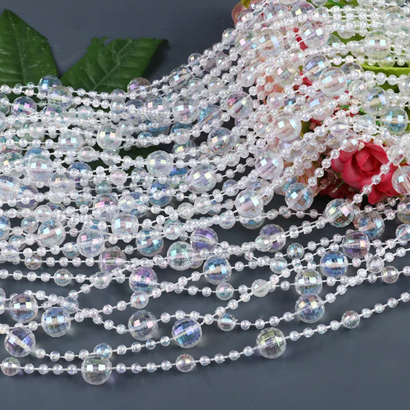 

New Colorful Crystal Tree Decoration Acrylic Beads Chain String Crystal Garland Strands For Wedding Xmas Supplies Free Shipping
