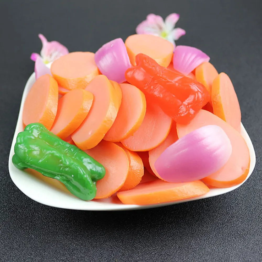 

8pcs Simulated Ham Sausage Slices Kids Toys Interactive Props Early Learning Supplies