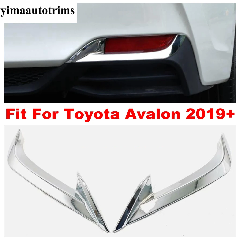 

For Toyota Avalon 2019 2020 2021 2022 ABS Chrome Rear Fog Lights Lamp Eyelid Eyebrow Decoration Cover Trim Accessories Exterior