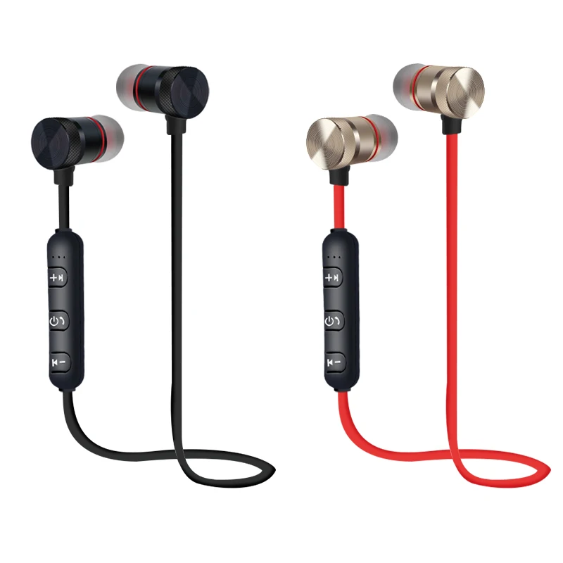 Bluetooth наушники металлические спортивные беспроводные с защитой от пота