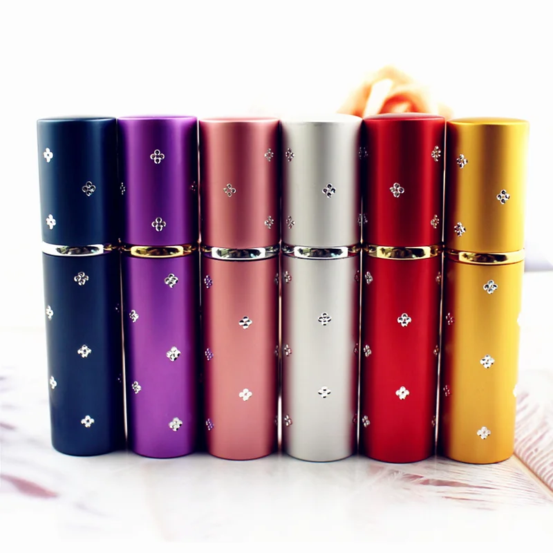 50pcs/lot Top Quality 10ml Aluminum Perfume Bottle Refillable Glass Parfum Atomizer Fragrance Spray  Bottle Cosmetic Packing