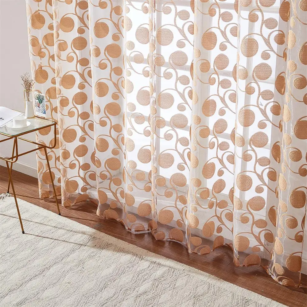 Геометрические прозрачные Занавески YokiSTG для гостиной спальни кухни современные