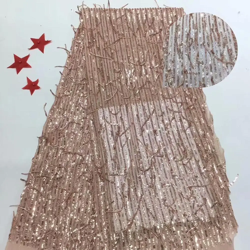 Кисточки блестки стиль 5 ярдов африканская ткань для тюли кружевная/Высокое