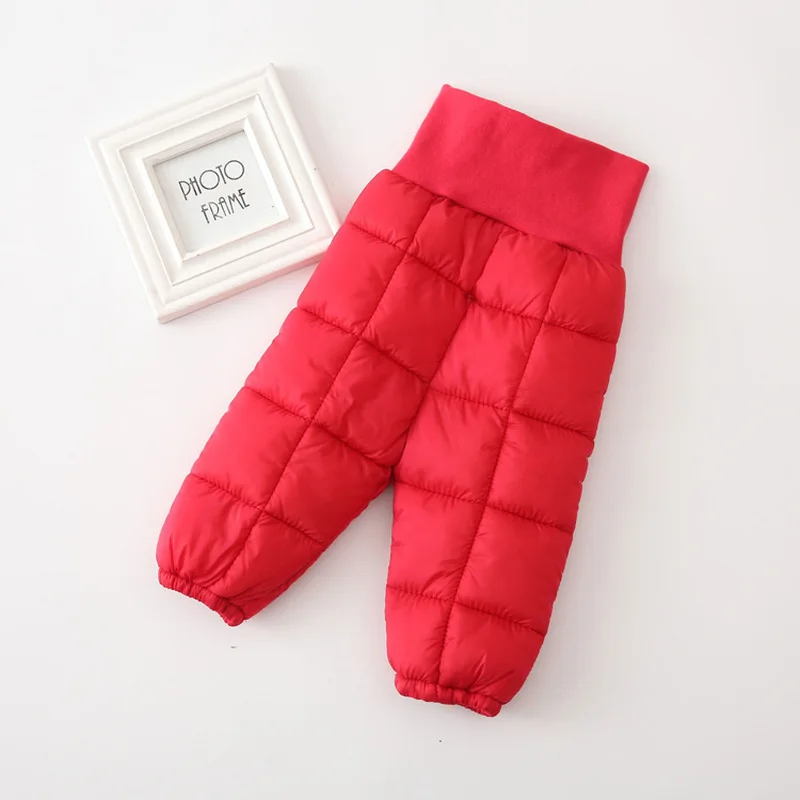 2019 штаны для маленьких девочек теплые пуховые Хлопковые Штаны малышей зимние