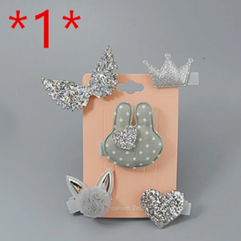 5 Pcs\set Kids Cute Hair Crown Princess Girls Clips Fashion Cartoon Hairpins Handmade Barrettes Hairgrips Accessories| |