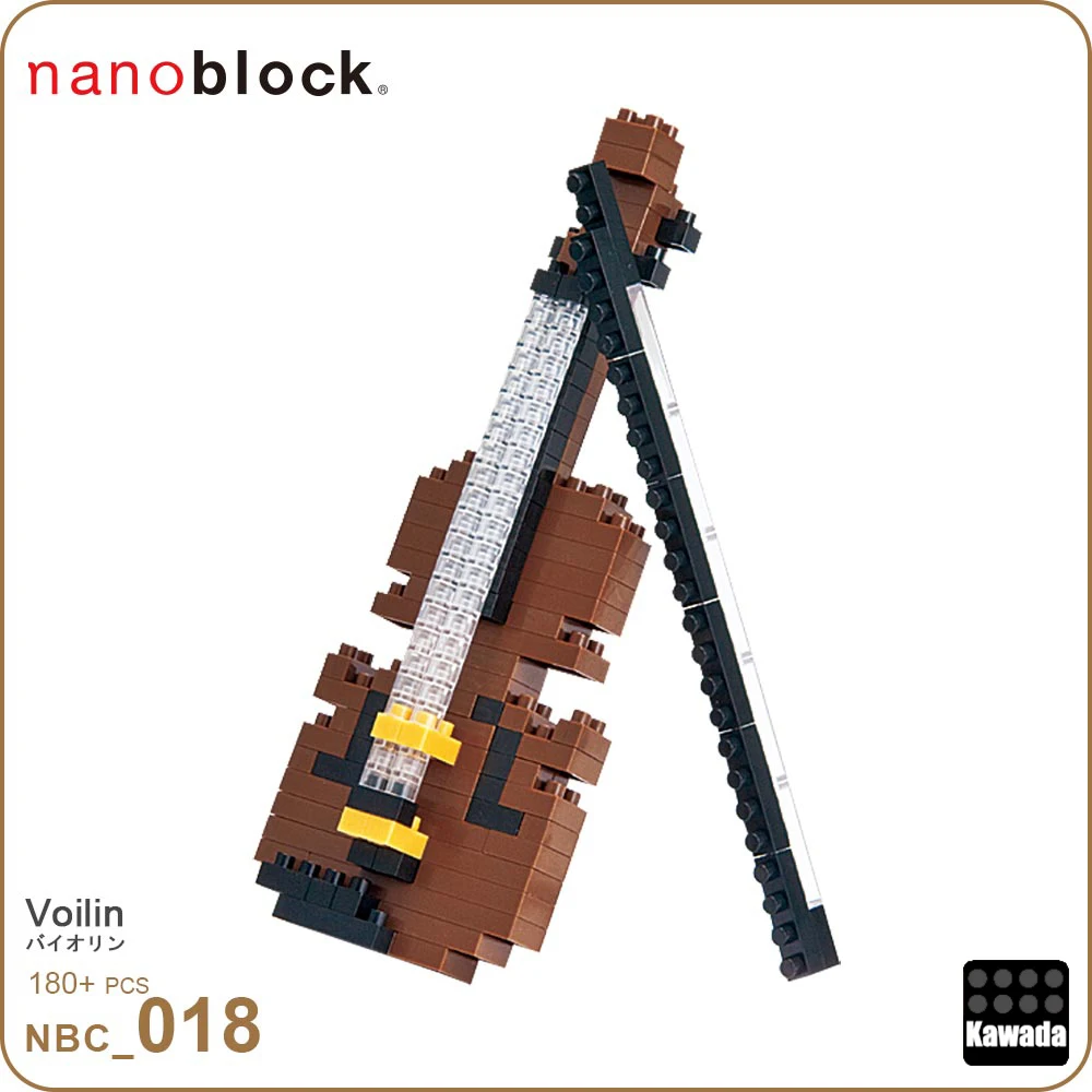 Мини скрипка Kawada Nanoblock Коллекционная серия NBC 018 180 шт. алмазные строительные блоки