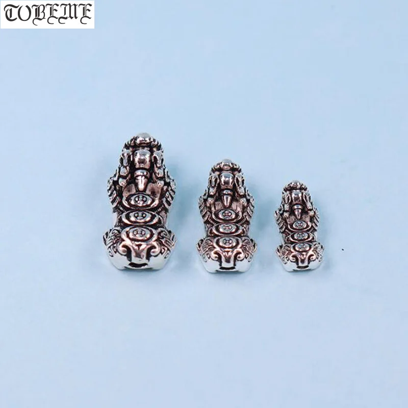 

Vintage 100% 925 Sterling Silver Fengshui Pixiu Beads Lucky Beast Piyao Bead DIY Jewelry Findings