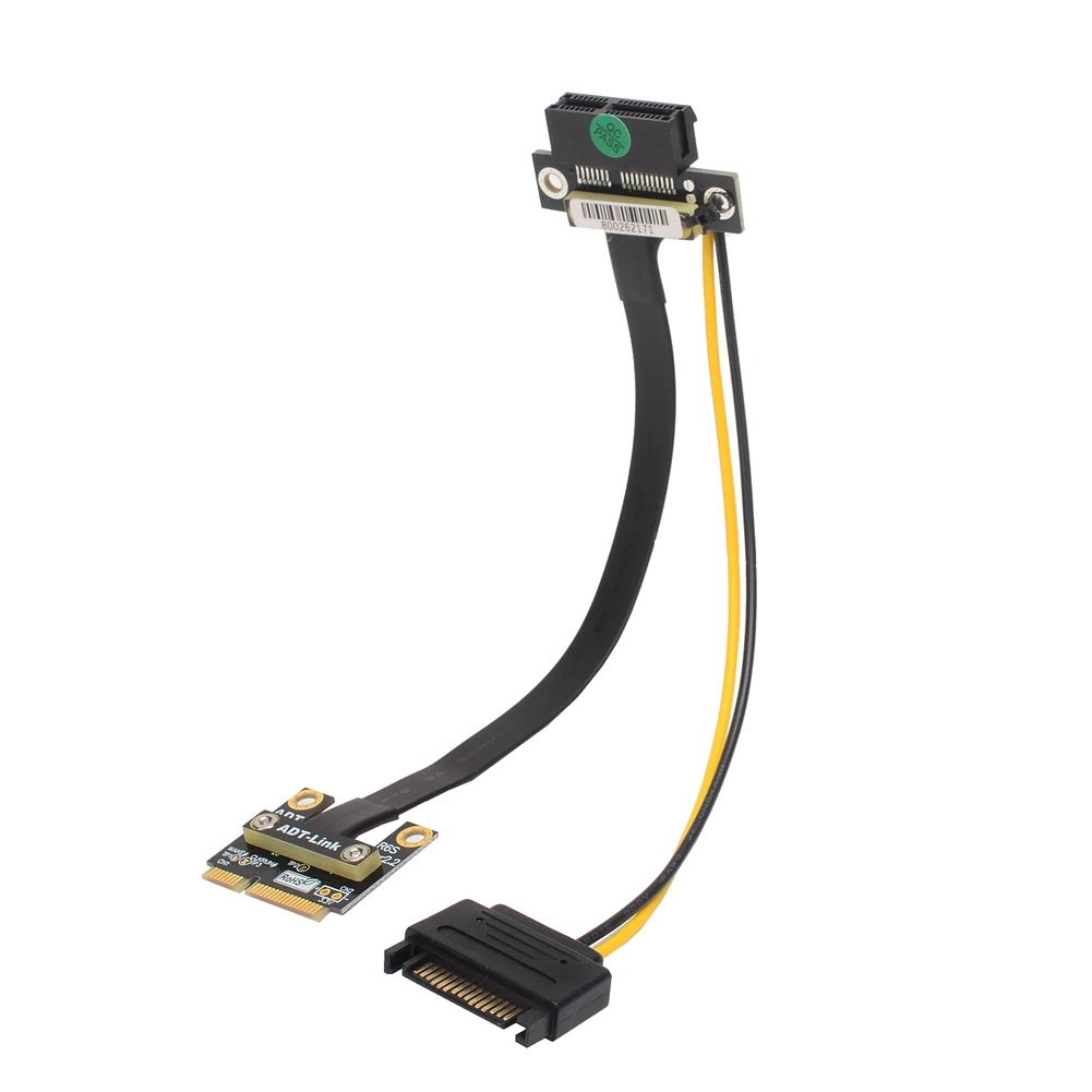 Оптовая цена 8G/Bps mPCIe WAN WiFi к PCIe x1 переходник-карта адаптер с кабелем питания 4P Sata