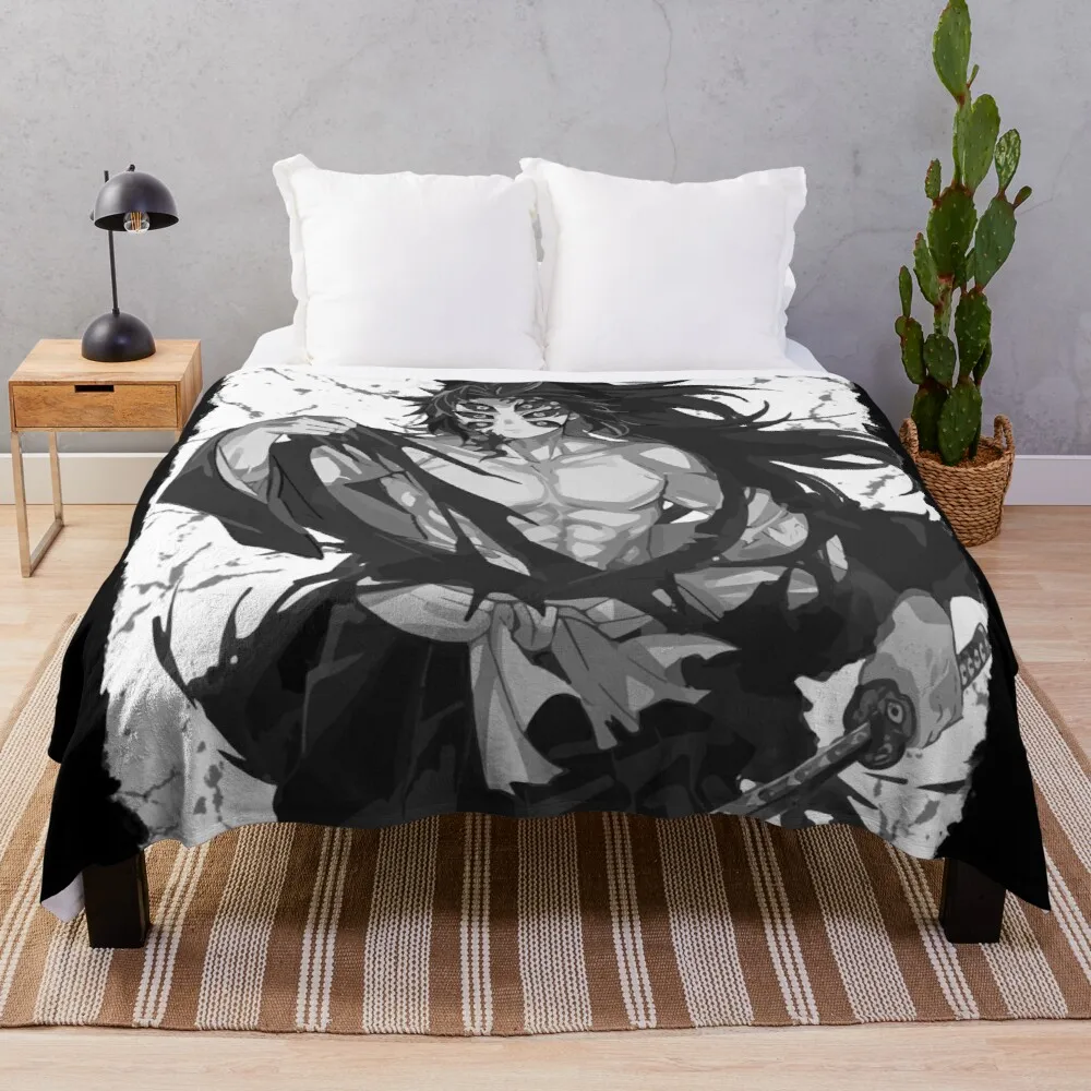 

Demon Slayer Kokushibou Blankets Printing Soft Blanket Throw On Home/Sofa/Bedding Portable Adult Travel Cover Blanket