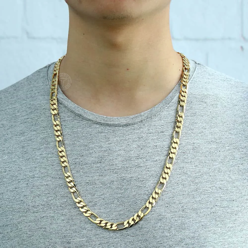 Мужская цепочка на шею Davieslee позолоченная для мужчин DLGNM53|chain necklace|men chain necklacenecklace