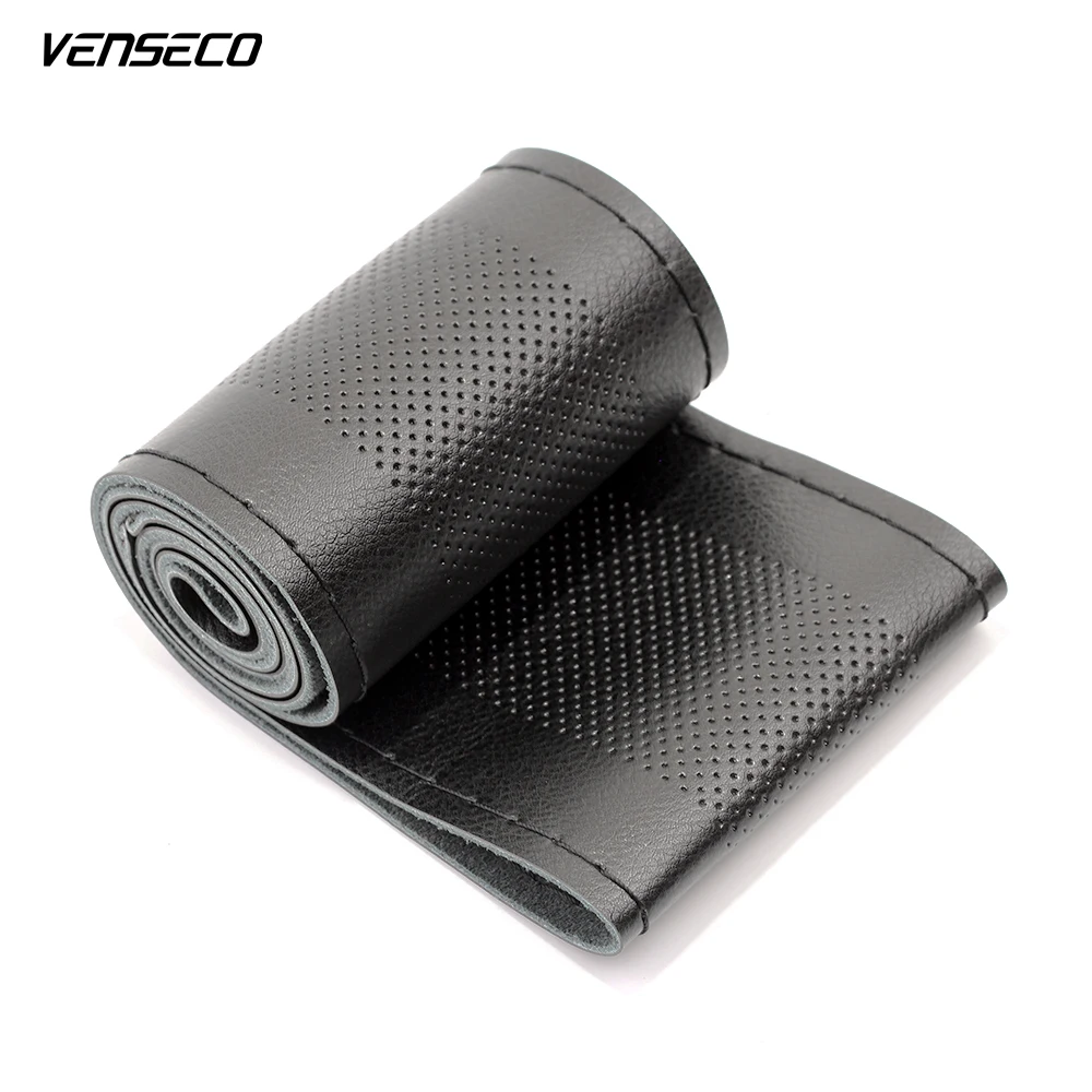 Оплетка руля VENSECO из натуральной кожи воздухопроницаемое мягкое рулевое колесо