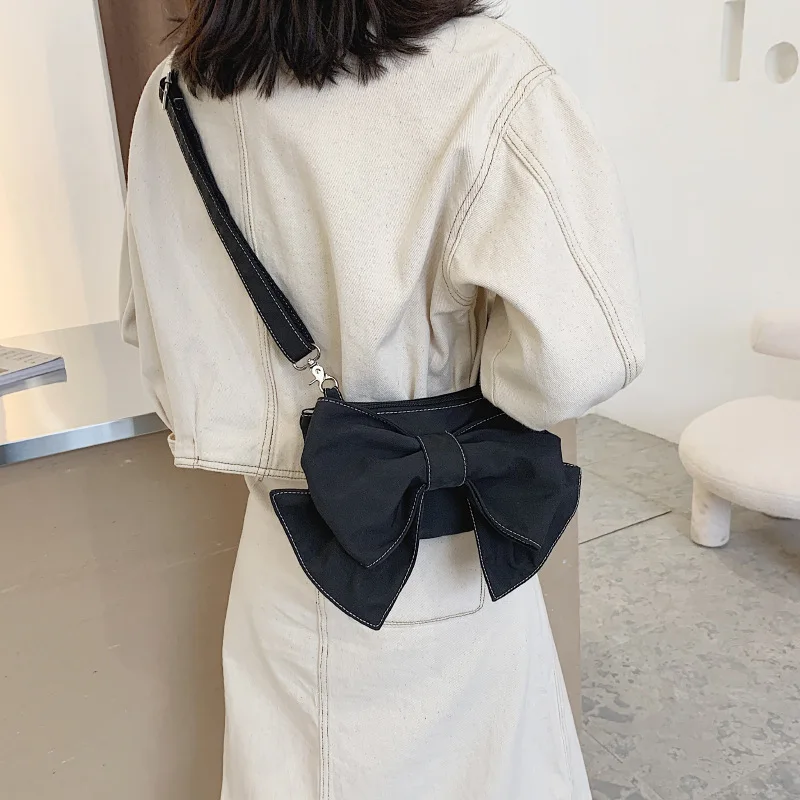 Дизайн Бант из нейлона маленькая сумка через плечо сумки для Для женщин 2021 новые