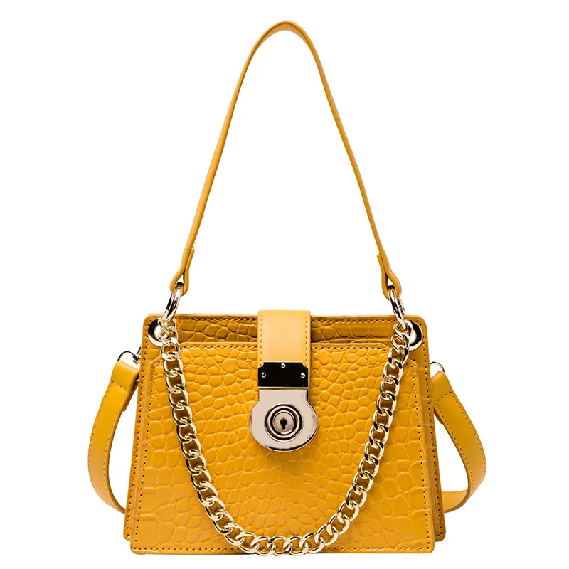 

2020 stone pattern chain design leather crossbody bag women's handbags and purses fashion high quality shoulder bag women