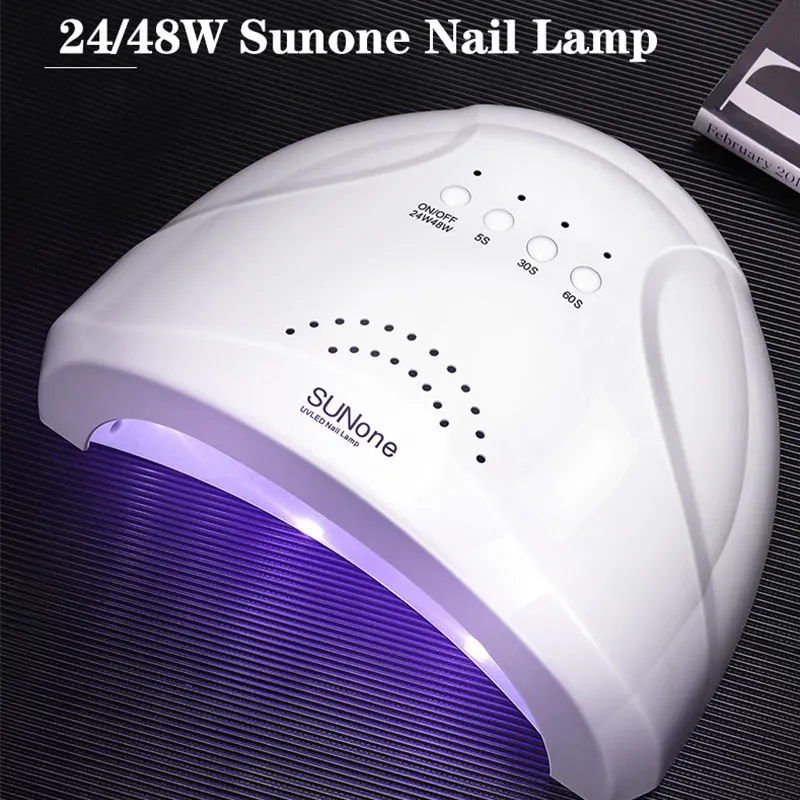 Мощная УФ светодиодная лампа для сушки ногтей 48 Вт быстросохнущая гель лака с