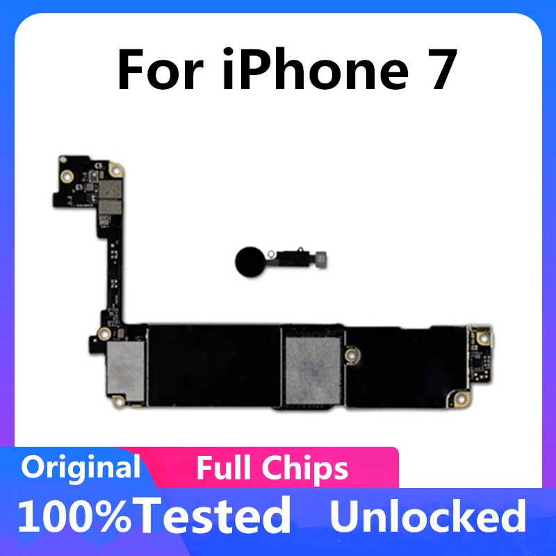 100% Original Unlocked For iphone 7 4.7INCH Motherboard 7P Logic Board With IOS System Full Chips Without Touch ID Clean iCloud | Мобильные