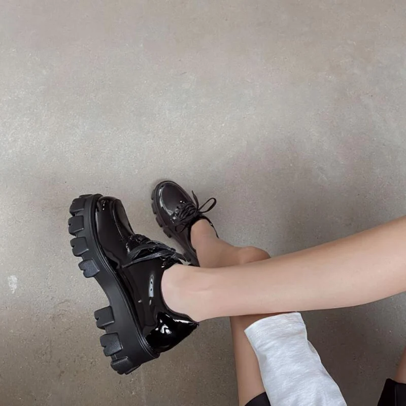

Женские ботинки на платформе, черные ботинки в стиле панк, мотоциклетные ботильоны на высоком каблуке, LJB208, для осени