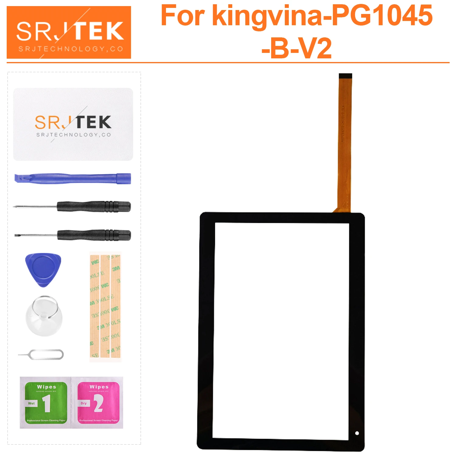 

Touch For kingvina-PG1045-B-V2 Tablet PC External Capacitive Touch Screen Digitizer Assembly Replacement Outer Glas Sensor Panel