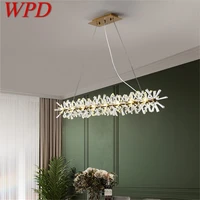 wpd chandelier rectangle pendant lamp postmodern creative branch home led light fixture for living dining room