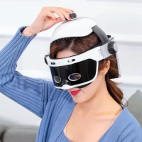 electric heating neck head massage helmet air pressure vibration therapy massager music muscle stimulator health care