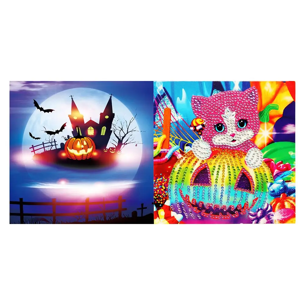 

5d Diy Diamond Painting Cute Animal Shaped Diamond Greeting Card Handmade Mosaic Crafts Christmas Gift