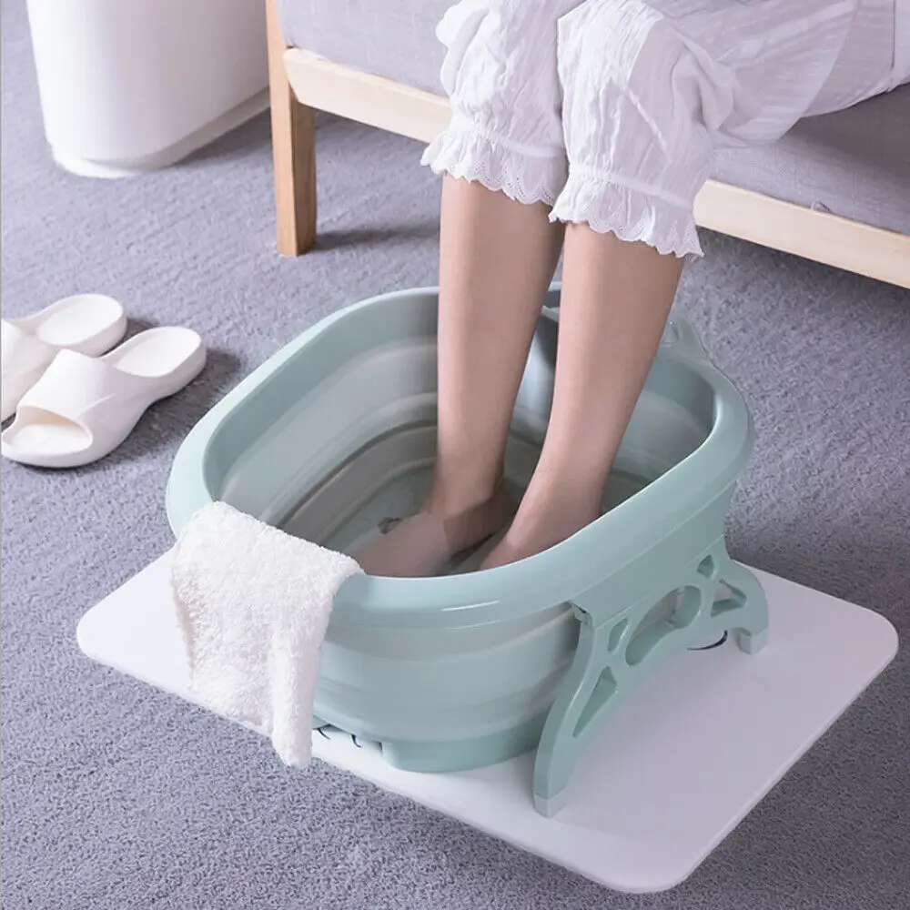 

Bathtub Trays Foldable Foot Spa Pedicure Buckets Hot Water Tub Massage Bath Soak Feet Conair