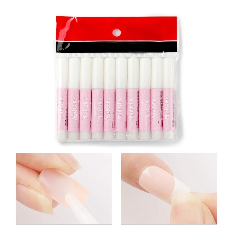 10 шт./компл. Мини Красота клей для ногтей ложное искусство украшения Советы Клей
