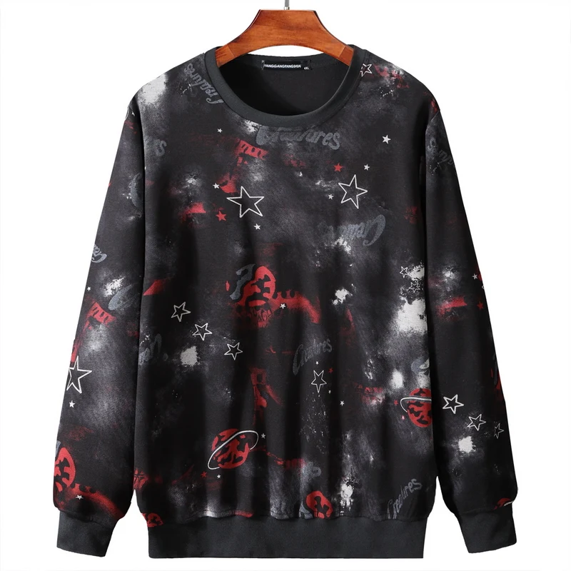 

Warm Winter Casual 6XL Large Size Men's Sweaters O Neck Long Sleeve Plus Size 7XL 8XL Loose Blue Male Knitted Sweater