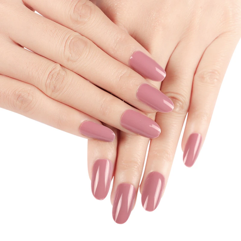 Длинные накладные ногти с круглой головкой Nusx элегантные полным покрытием для