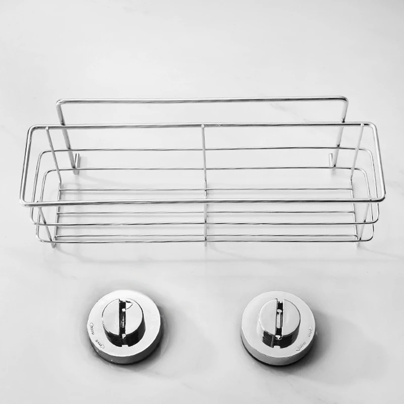 Нержавеющая сталь полки для ванной присоски стеллаж хранения шампуня Душ Туалет