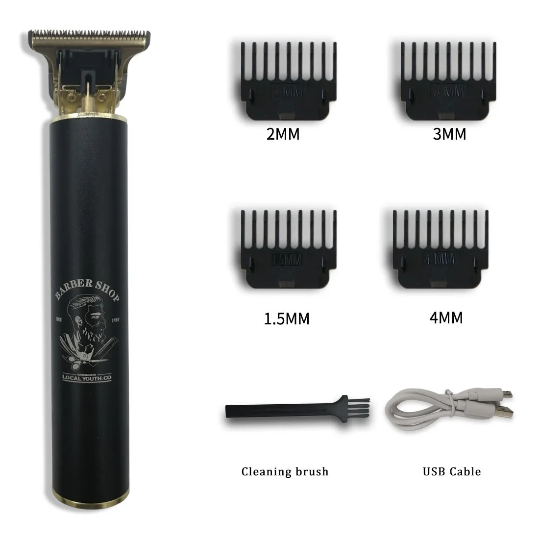 

Round Tube T9 Electric Hair Clipper USB Rechargeable Barber Shaver 0Mm Carving Hairdresses Machines Haircut Trimmer Men Razor