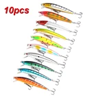 10 шт. Рыболовная приманка для гольяна Walk Fish 10 см 7 г поддельная приманка плавающая искусственная жесткая приманка бас-воблер приманки для щуки тройные крючки снасти