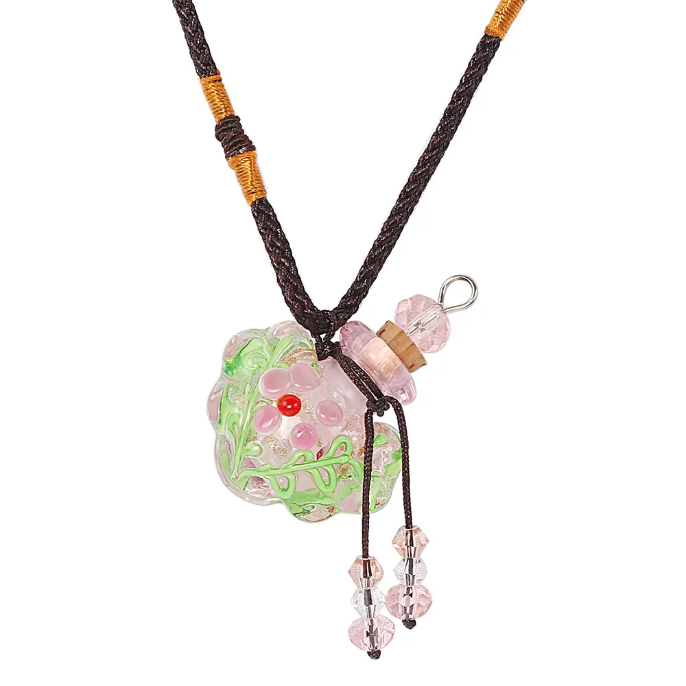 

QIANBEI Lampwork Glass Pendant Necklace Essential Oil Diffuser Perfume Bottles Car perfume bottles, storage bottles for precious