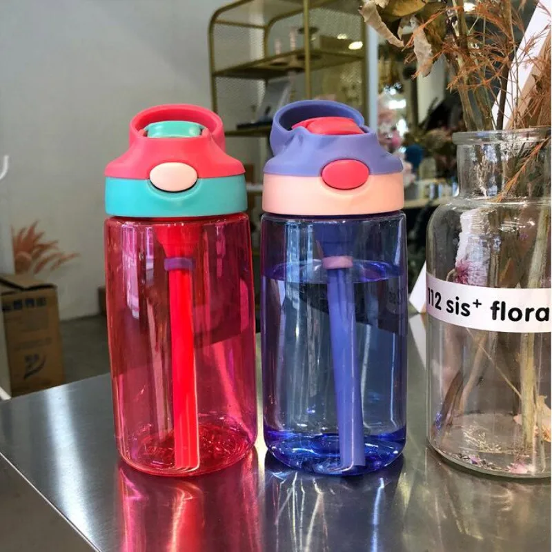 

480ML Baby Kids Children Portable Feeding Drinking Water Bottle Cup With Straw
