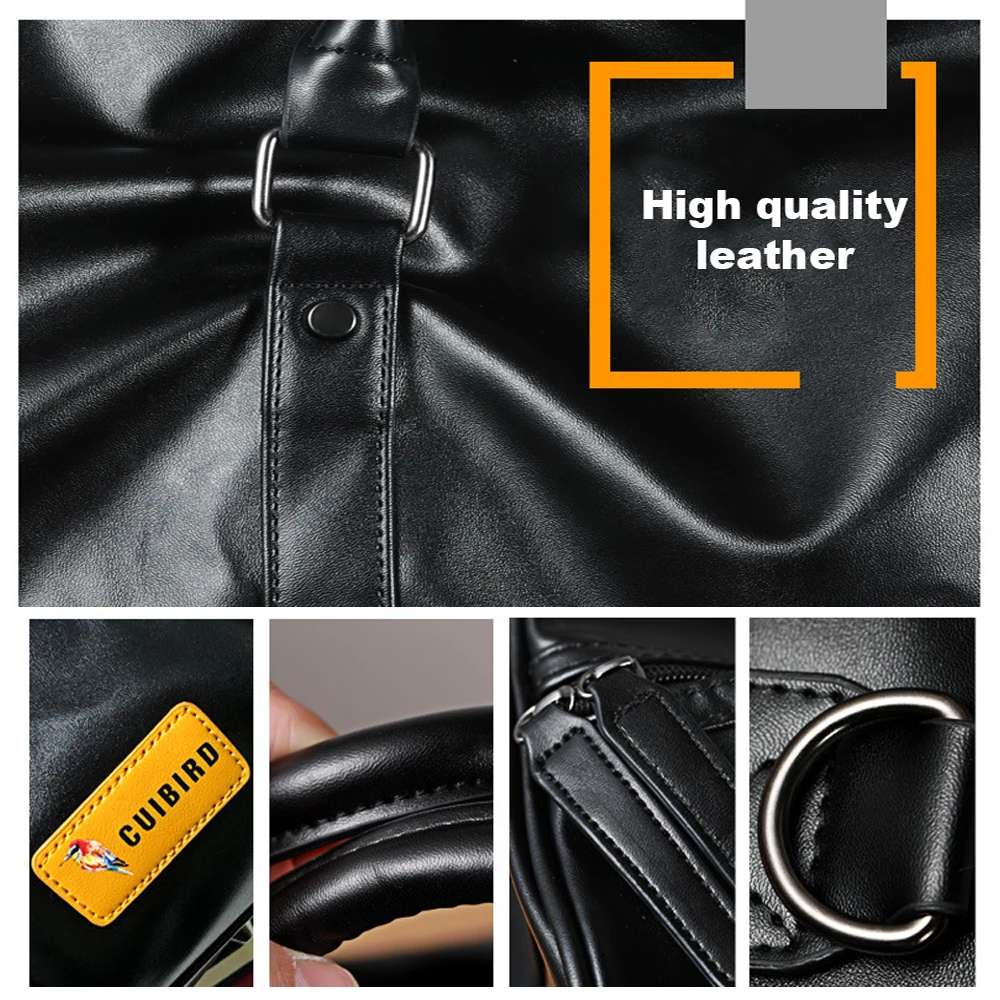 Dry Wet Gym Travel Bag PU Outdoor Travel Bag Fitness Crossbody Shoulder Bags Large Capacity Leather Luaggage Bag Gym Tote  X333D
