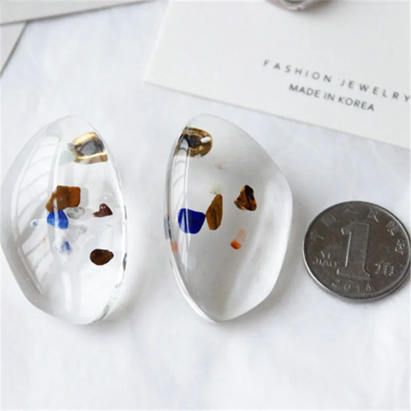 Асимметричные Прозрачные Серьги из акрилового камня богемные Модные