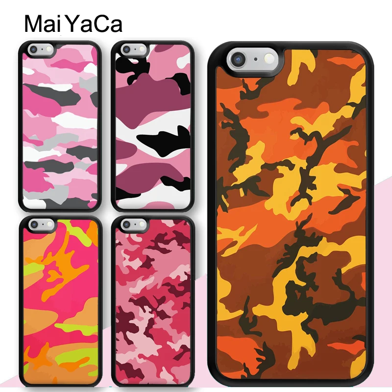 Розовый камуфляжный чехол MaiYaCa для iphone 12 mini 11 Pro MAX X XR XS SE 2020 6S 7 8 Plus 5S|Бамперы| |