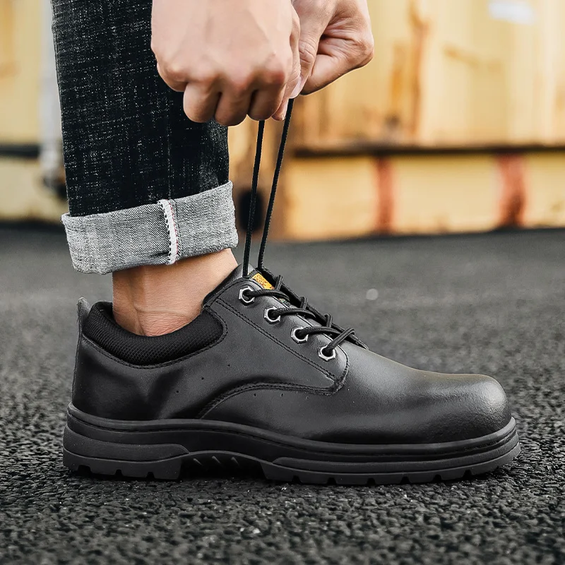 spesifikasi Sepatu Kasual Asli Sepatu Keamanan Kerja Ujung Besi Pria Untuk Pria Sepatu Kulit Desainer Pria Sneakers Kasual Pria Dapat Dipakai