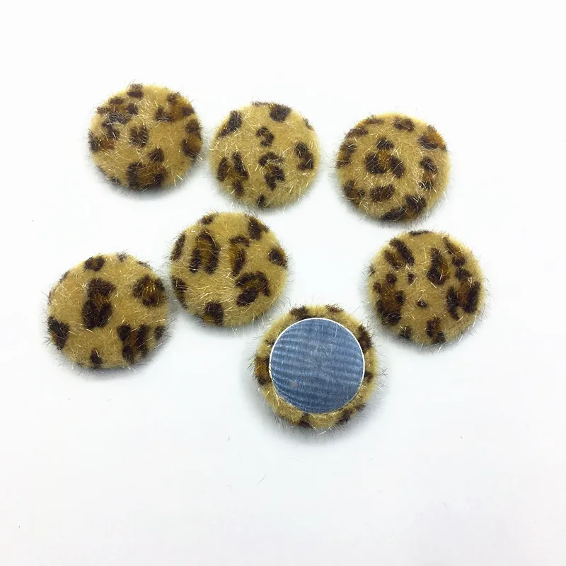 Light brown Новое поступление! 25 мм 200 шт леопардовые плоские шарики с полукругами для сережек, детали для серег, ювелирные изделия - Цвет: Light brown