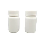 100 + 2 набора пустых белых 60cc HDPE круглых бутылок для таблеток, 60 г контейнер для капсул с винтовыми крышками и герметиком