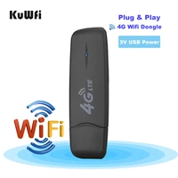 kuwfi 4g wifi router sim card usb modem 150mbps 4g wifi dongle pocket lte wifi router hotspot wireless network for home office