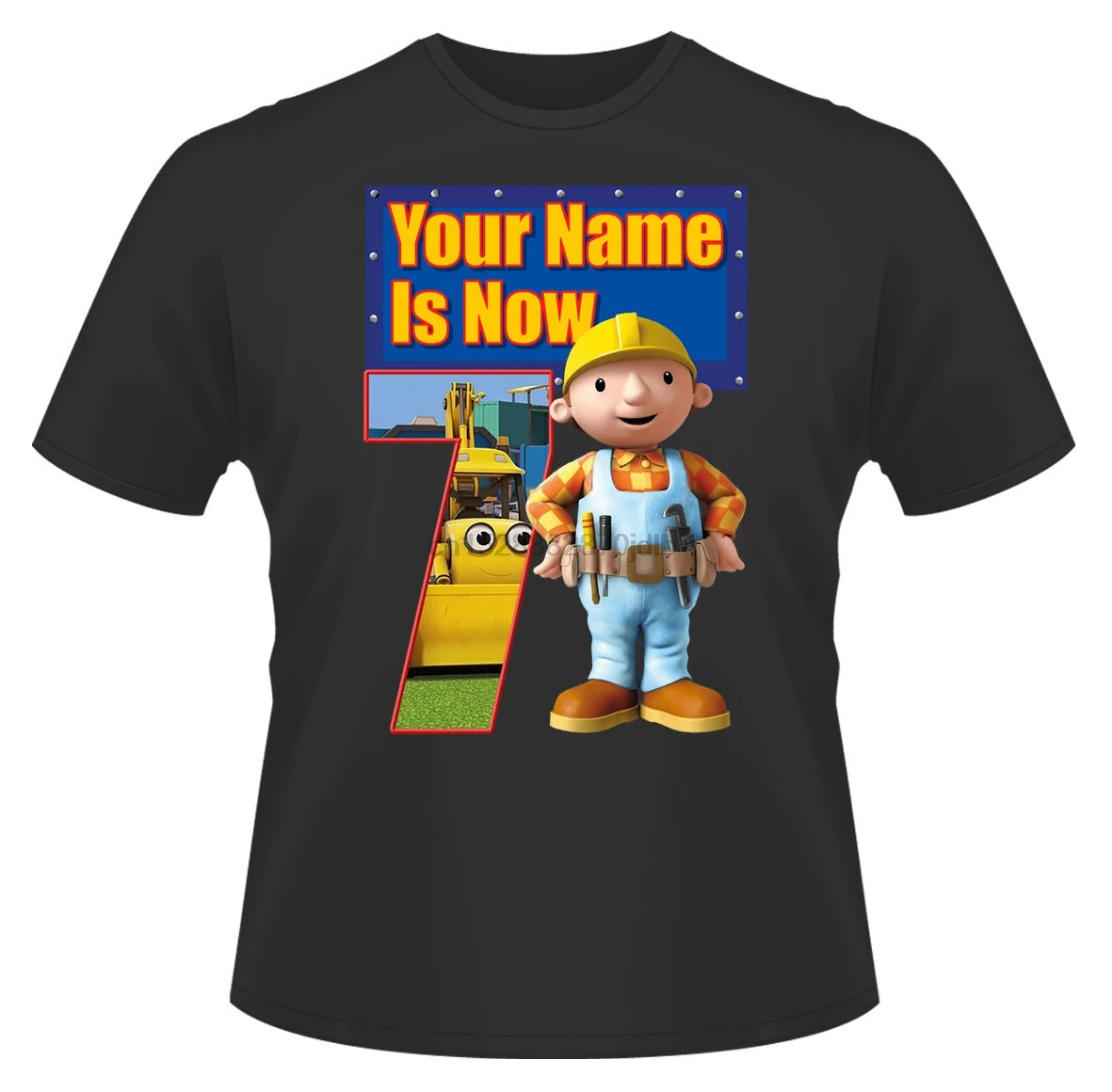Индивидуальная футболка Bob The Builder для мальчиков и девочек 7 лет идеальный подарок