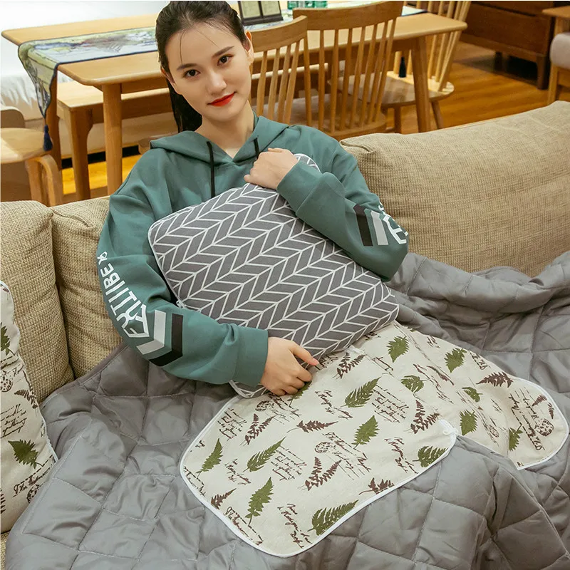 Льняное одеяло подушка 2 в 1 офисное кондиционер мультяшная автомобильное