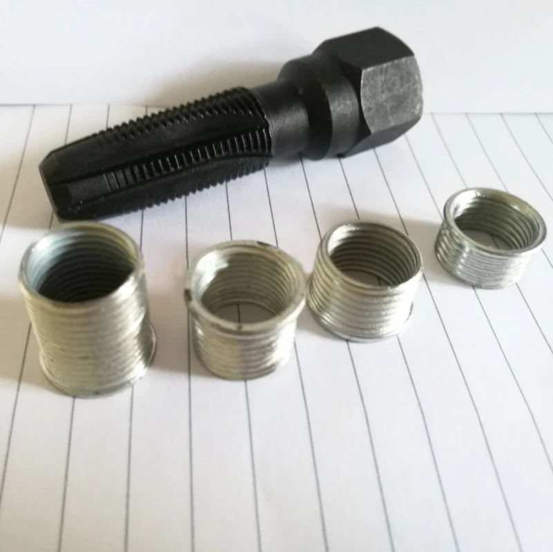 Набор для ремонта резьбы свечей зажигания 14 мм Rethread Tool Kit Reamer Tap M14x1.25 | Инструменты
