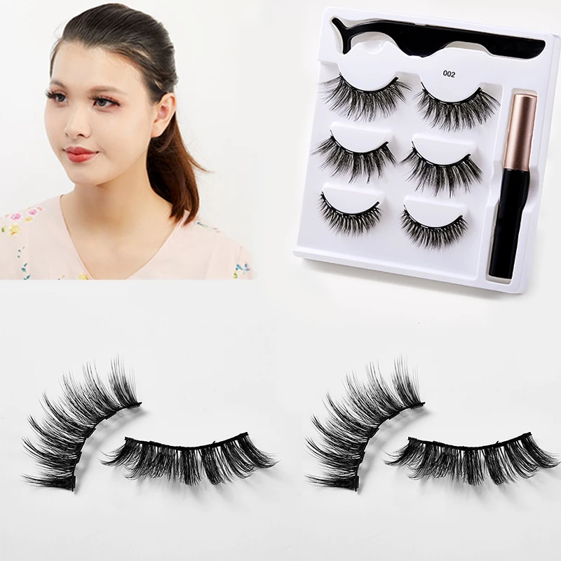 Набор 3D Магнитных ресниц ручной работы искусственные норковые волосы