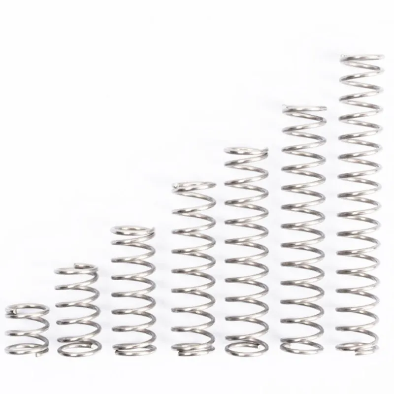 

20pcs/lot 0.6*4/5/6/7/8/10*10/15/20/25/30/35/40/45/50mm 0.6mm Stainless Steel Micro Small Compression spring