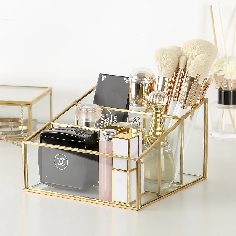 Creative Makeup Organizer Lipstick Makeup Brush Holder Cosmetic Storage Box Sundries Organizer Desktop Makeup Jewelry Box