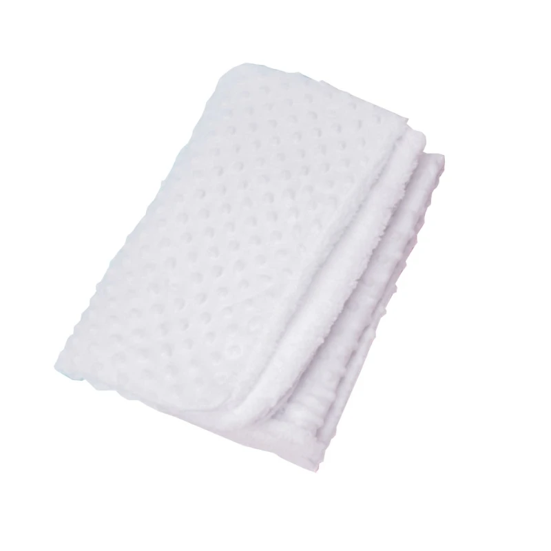 

Baby Receiving Blanket with Double Layer Dotted Backing Soft Stroller Swaddle Wrap Bath Towel Bedding for Kids Newborn
