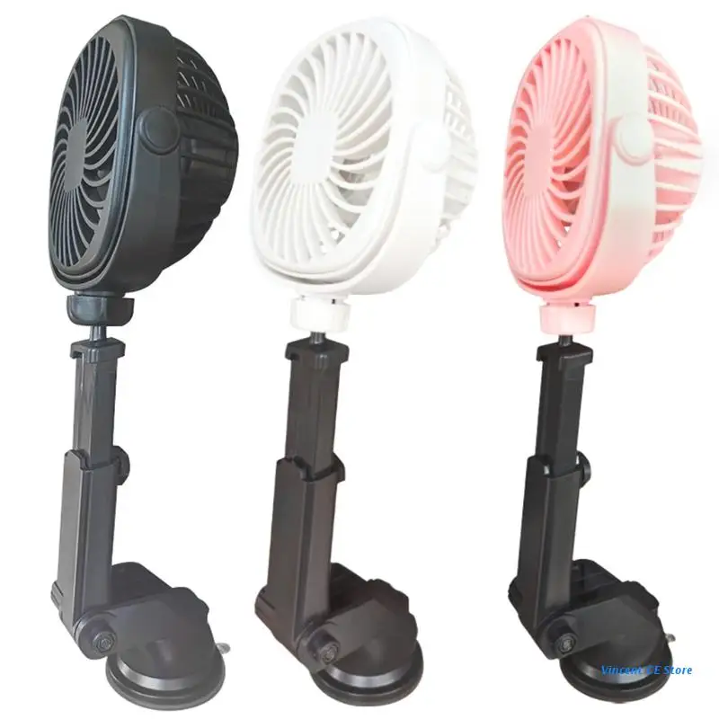 

K92F USB Desktop Fan, Portable Car Fan with Strong Airflow, 3 Speeds, Quiet Personal Desk Fan for Office Table Vehicle