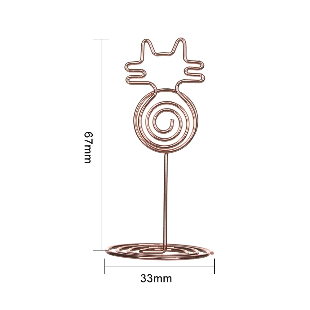 1 шт. в форме головы кота место карты Зажимы Стенд Фото зажимы Свадебная вечеринка