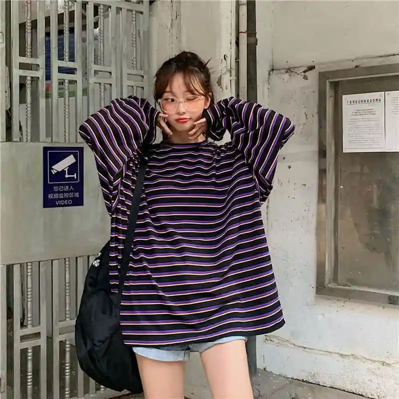 Футболка NiceMix в стиле Харадзюку женская одежда Корейском платье средней длины